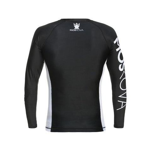 MOSKOVA TRAINING  RASHGUARD  BLACK/WHITE - LONG SLEEVES